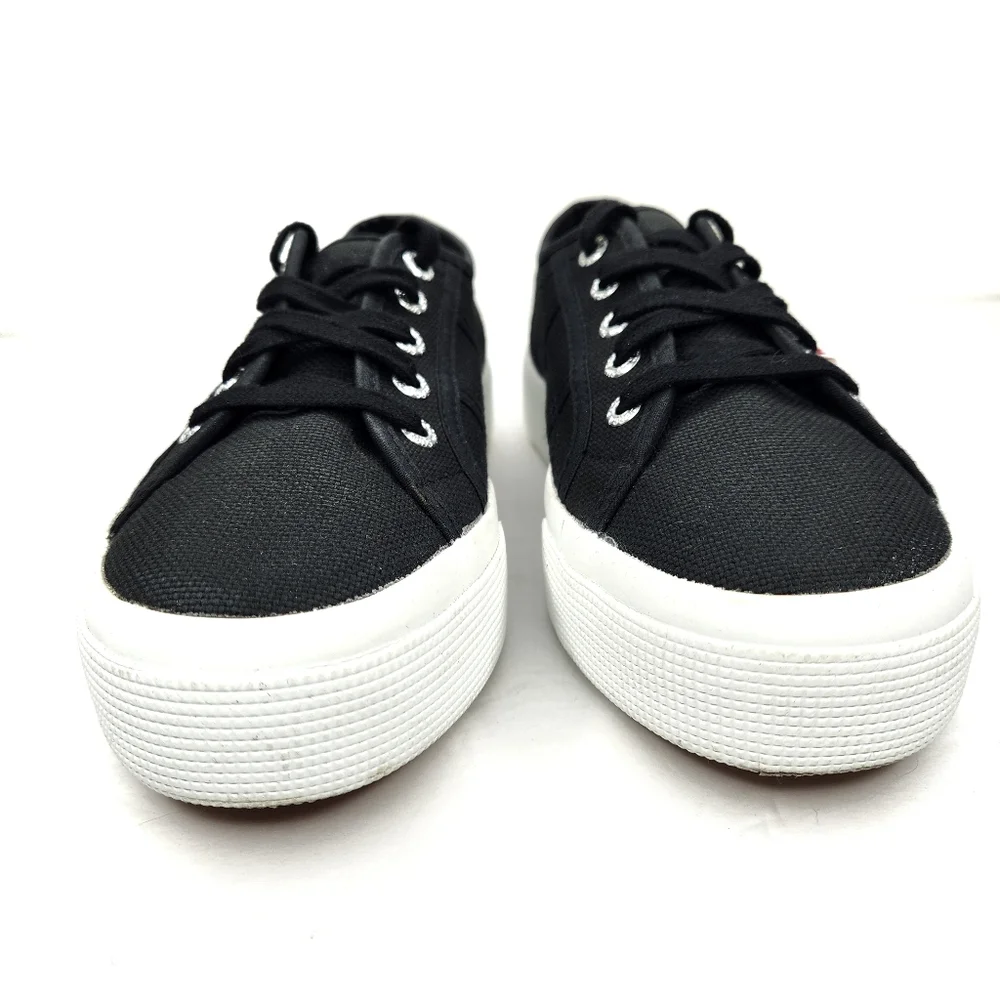 Superga Black Canvas Classoc Low Sneaker 6.5